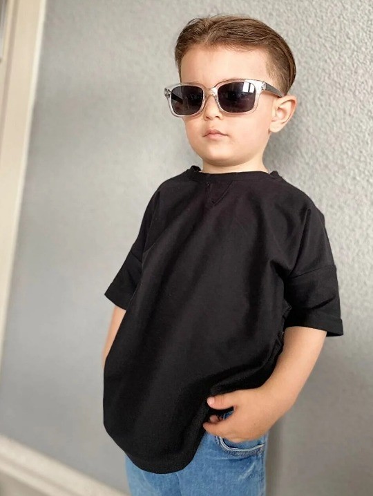 favorimkids Oversize siyah Çocuk Tişört