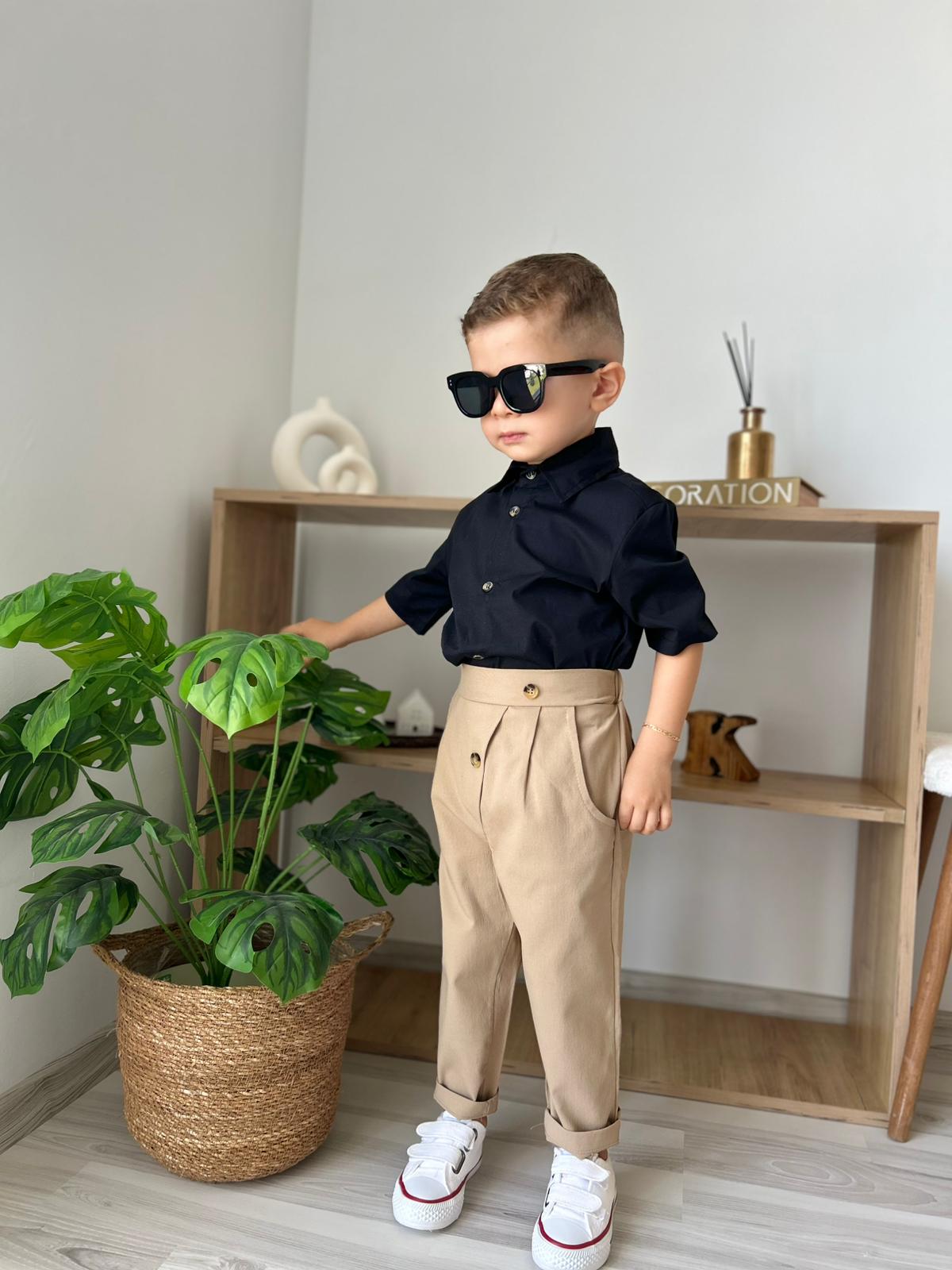 Favorimkids Bebek Çocuk  kısa kol 1- Pantalon 1- Gömlek Takım 1-5 yaş 
