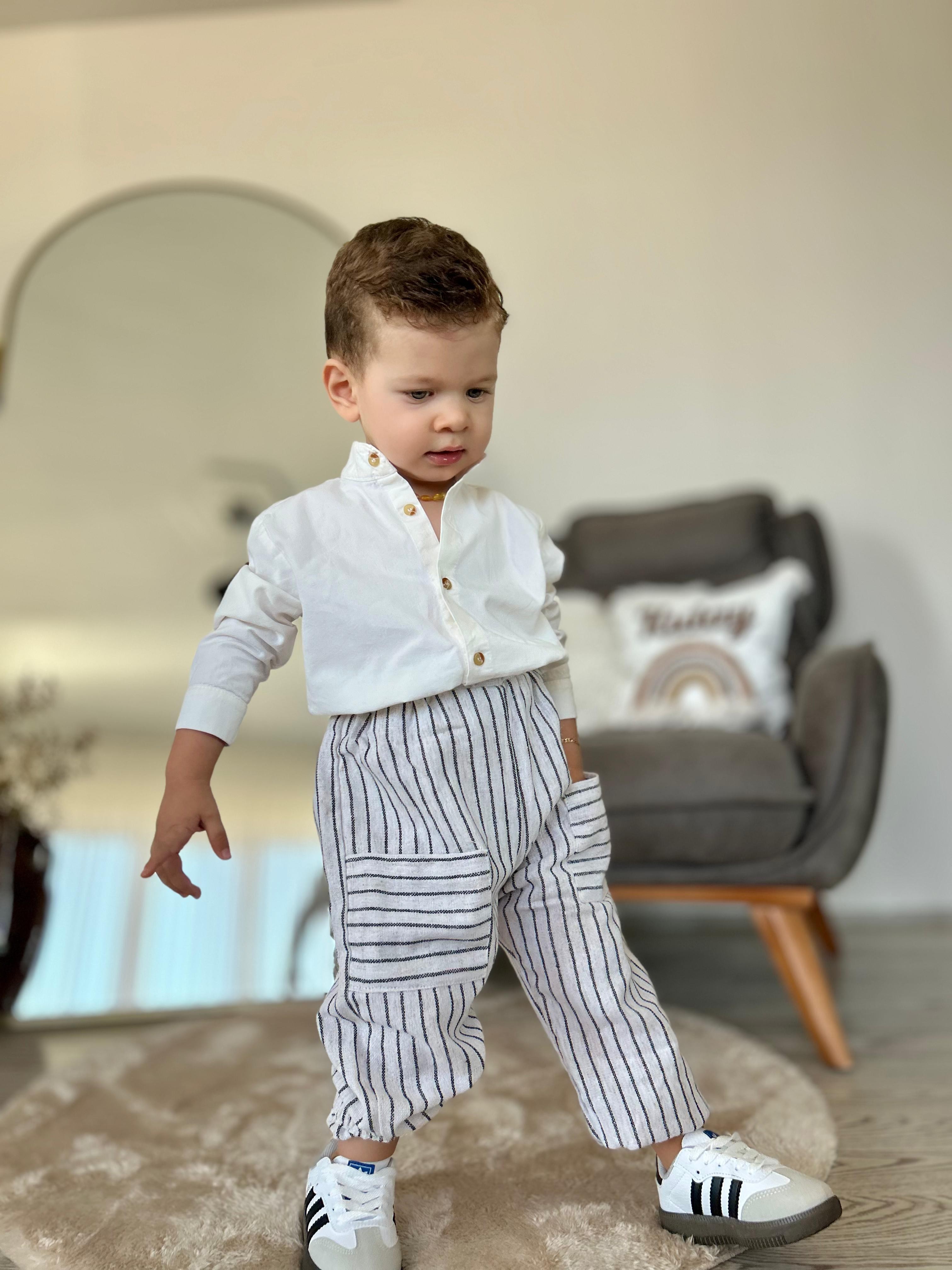 Favorimkids Bebek çocuk 2 Çepli Pantalon Hakim yaka Gömlek (2 li set )