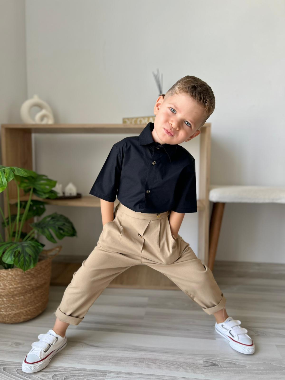 Favorimkids Bebek Çocuk  kısa kol 1- Pantalon 1- Gömlek Takım 1-5 yaş 