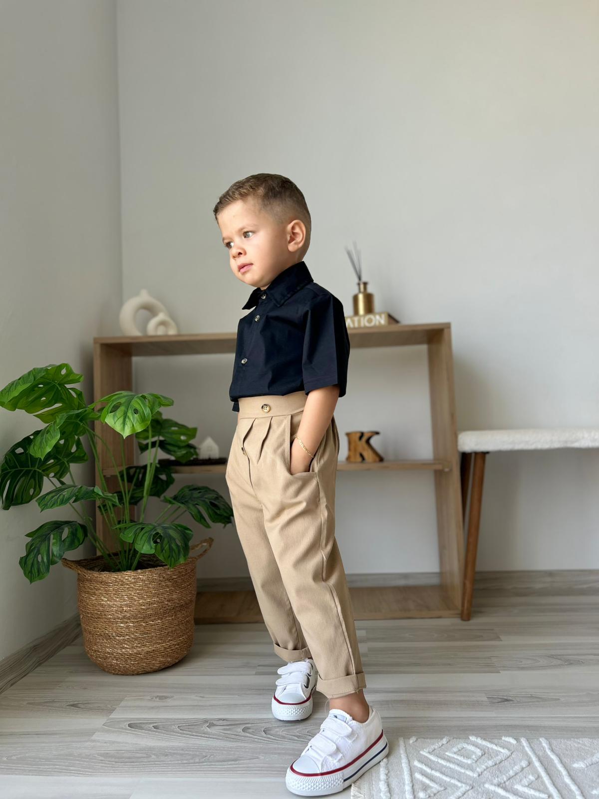 Favorimkids Bebek Çocuk  kısa kol 1- Pantalon 1- Gömlek Takım 1-5 yaş 