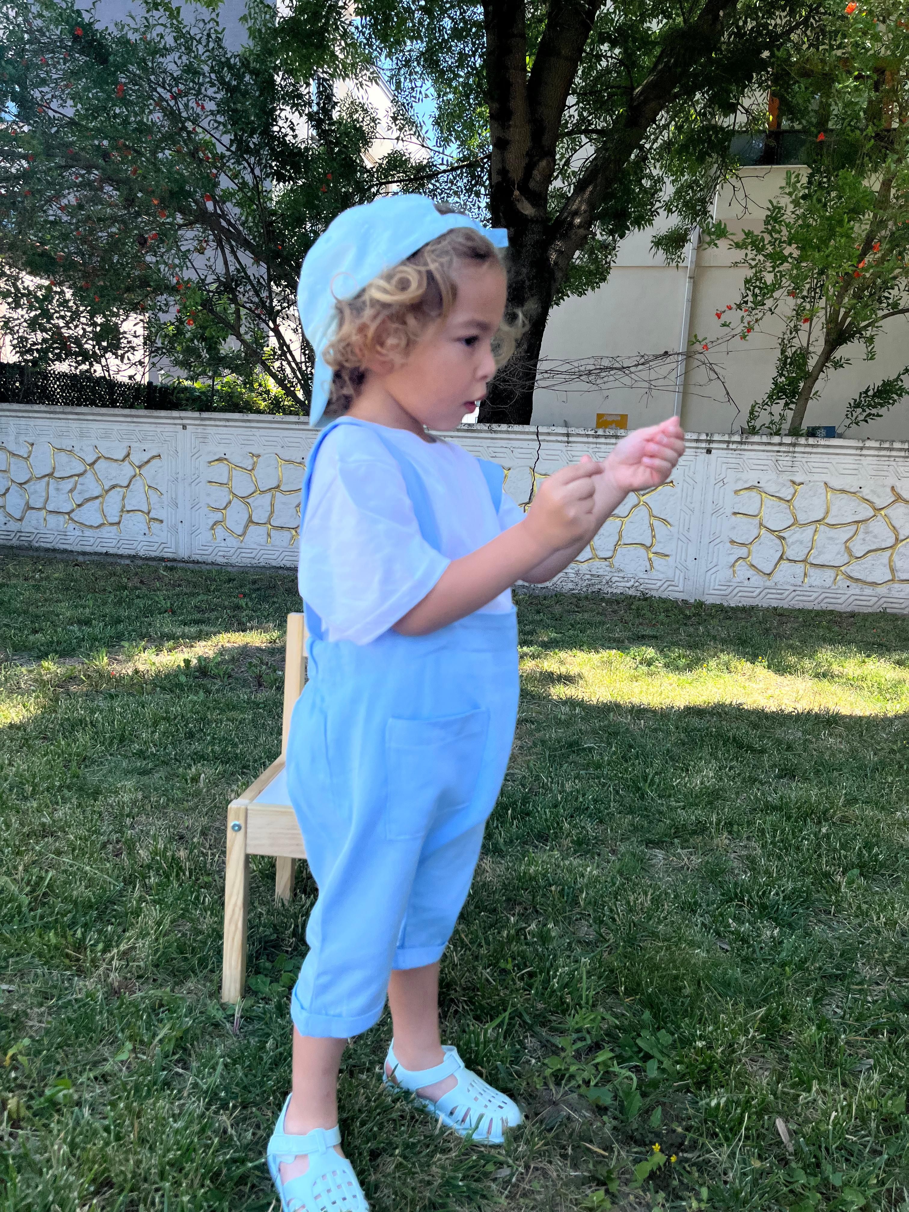 Favorimkids Bebe mavisi Takım salopetli 2 li set 