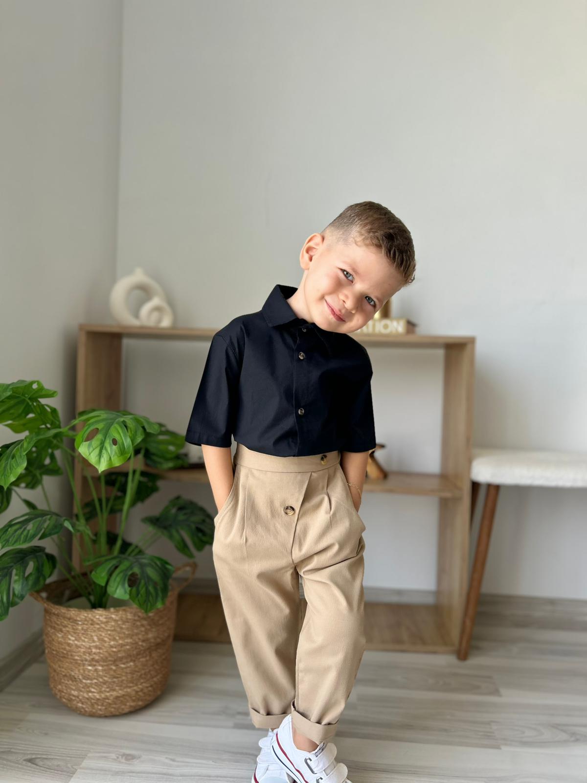 Favorimkids Bebek Çocuk  kısa kol 1- Pantalon 1- Gömlek Takım 1-5 yaş 