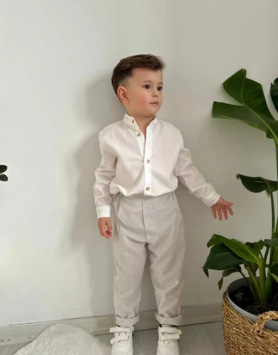 Favorimkids Gri Yeni Keten ALT Üst Takım