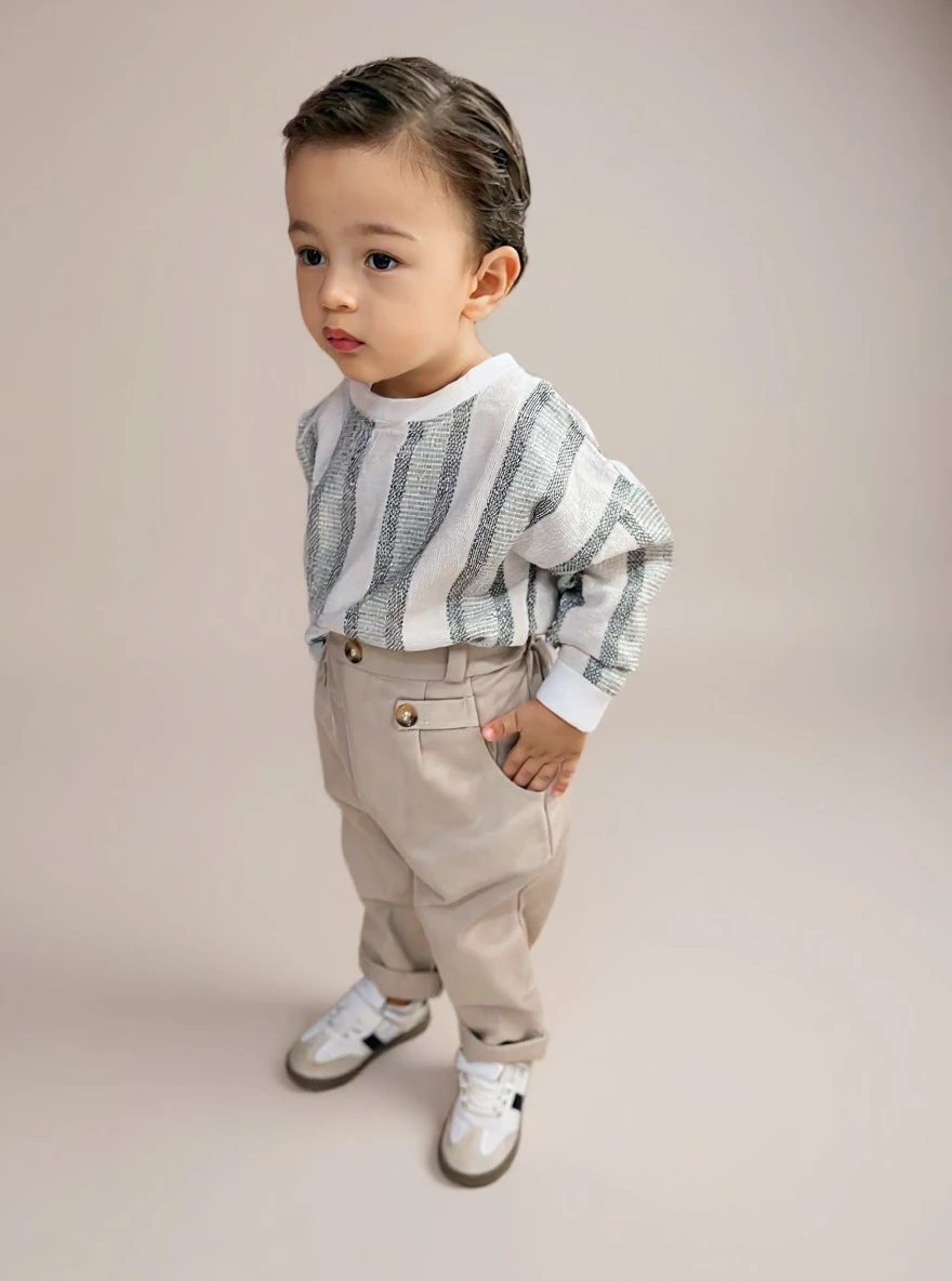 Favorimkids Çocuk Takım Çizgili Pamuklu 1-4