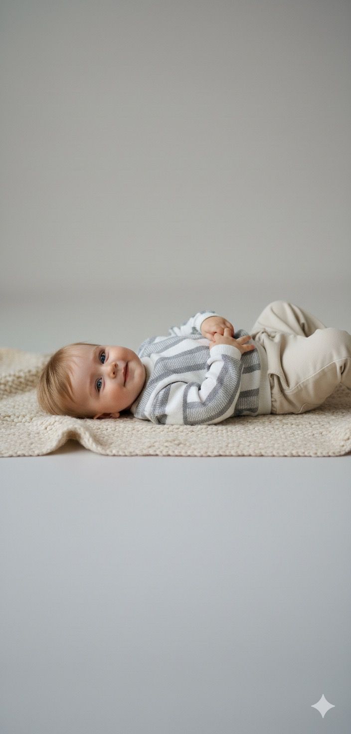 Favorimkids Çizgili  Pamuklu Sweat  Alt Üst Takım Bebek Çocuk -1-