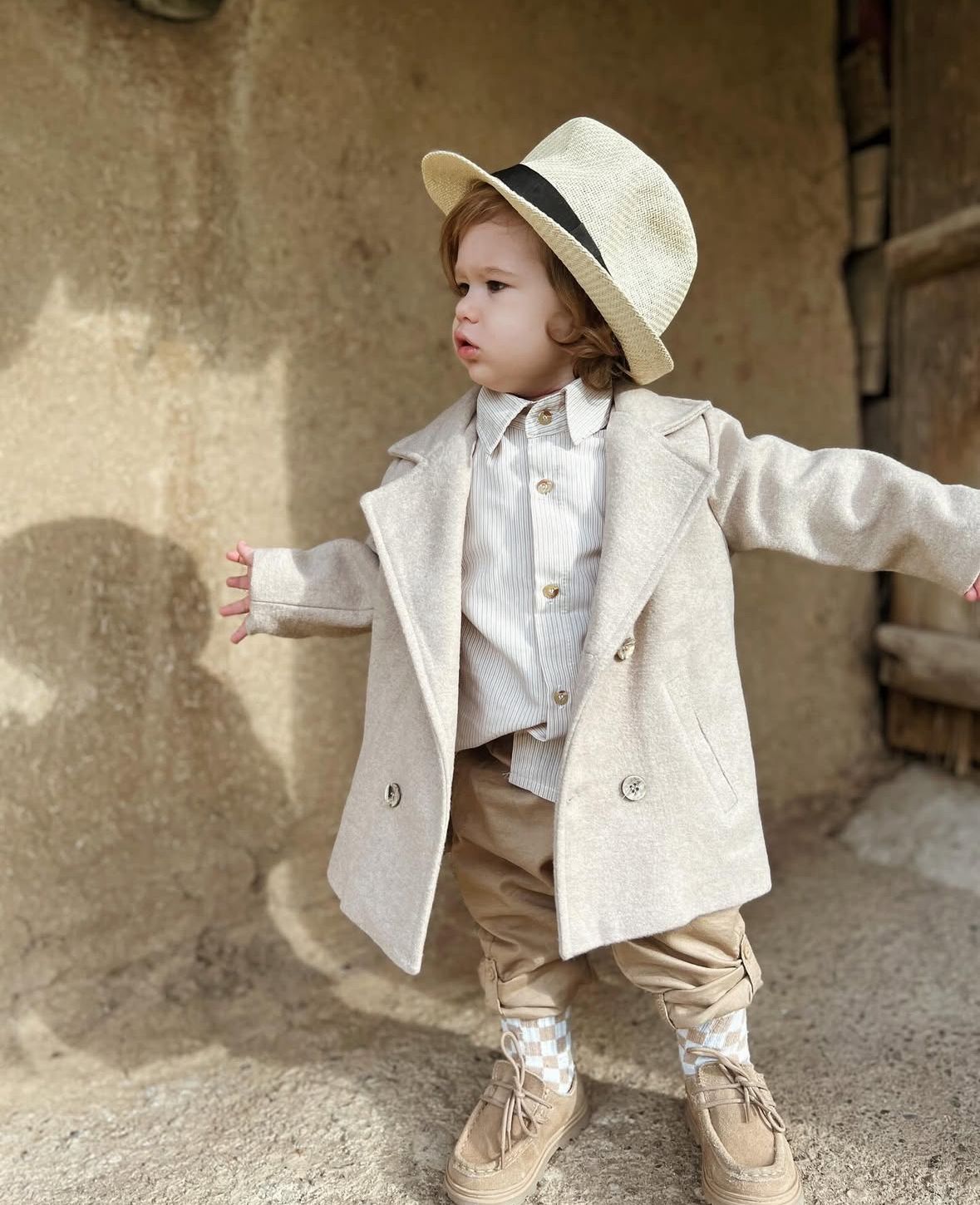 Favorimkids KREM Kaşe Bebek Çocuk Kaban