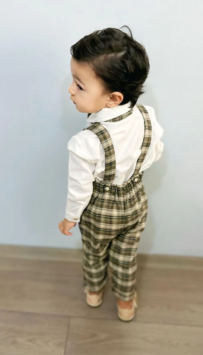 Favorimkids Pamuklu Bebek Çocuk Çizgili Salopet Takım 3 lü set 