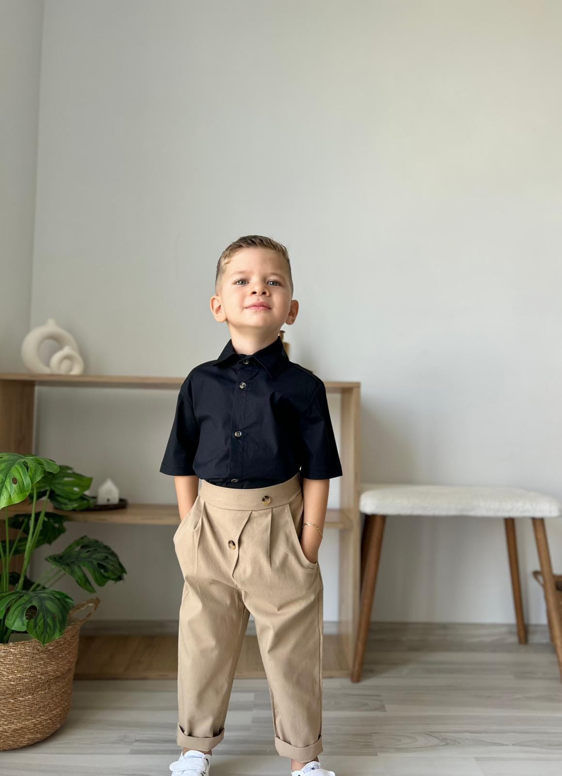 Favorimkids Bebek Çocuk  kısa kol 1- Pantalon 1- Gömlek Takım 1-5 yaş 