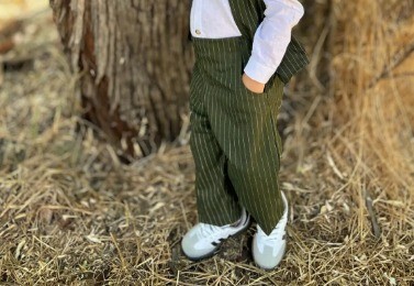 favorimkids çizgili  yeşil Pantalon 
