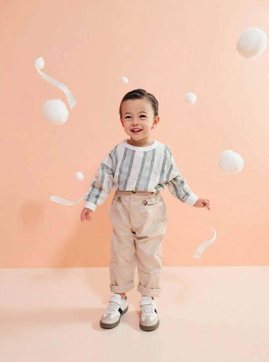 Favorimkids Çocuk Takım Çizgili Pamuklu 1-4