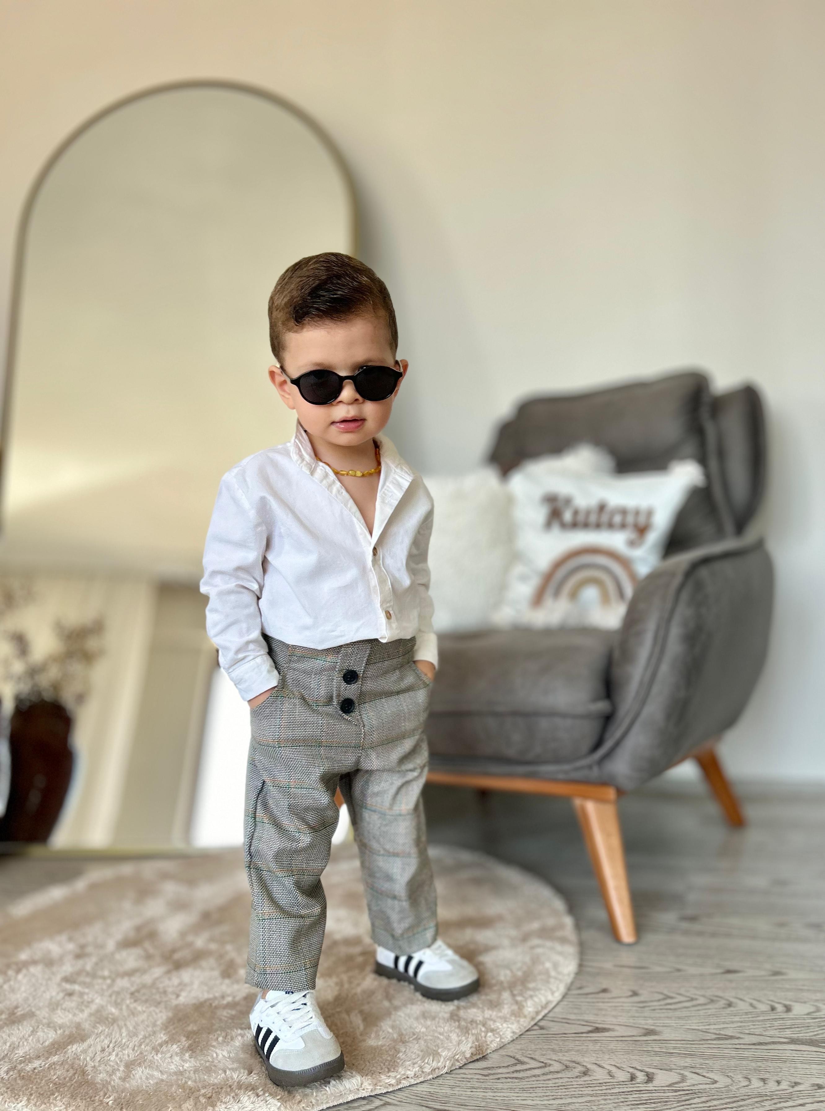 Favorimkids Erkek Bebek Çocuk Pantalon Hakim Gömlek 2 li takım