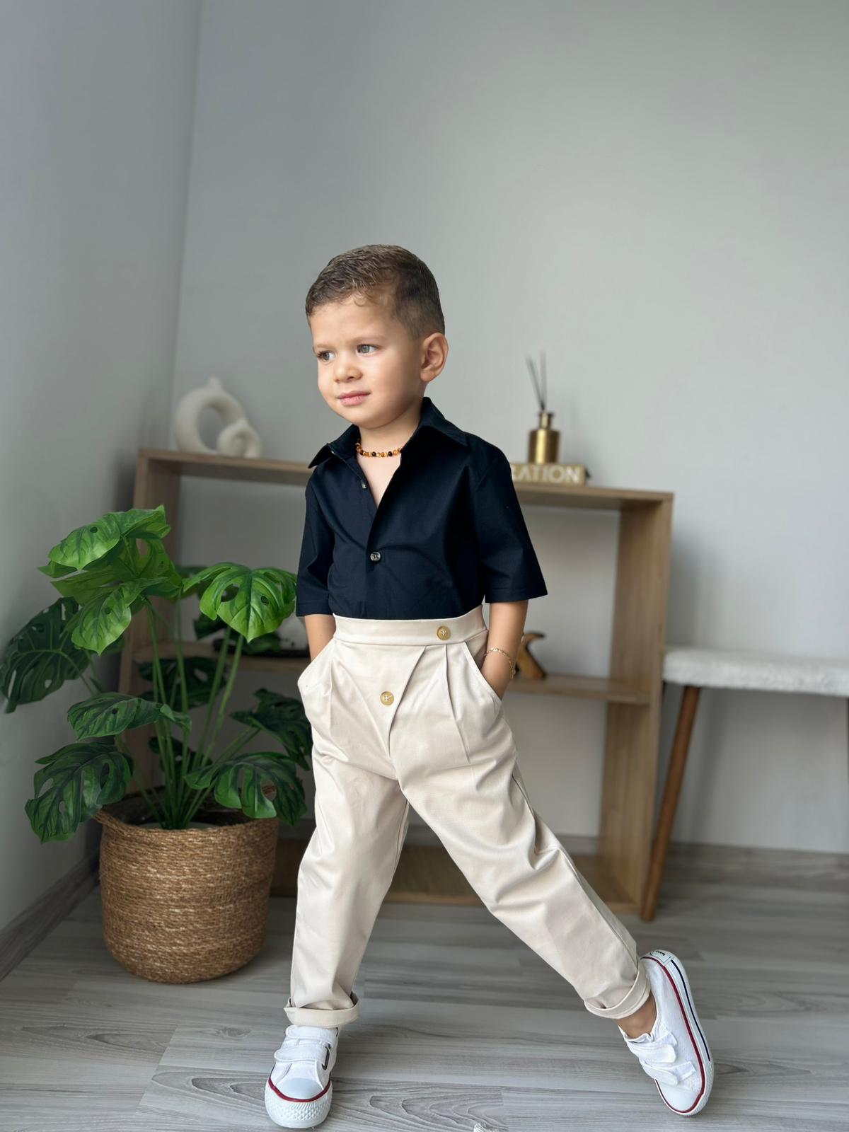 Favorimkids Bebek Çocuk Pantalon Kısa Gömlek Takım 1-5 yaş 