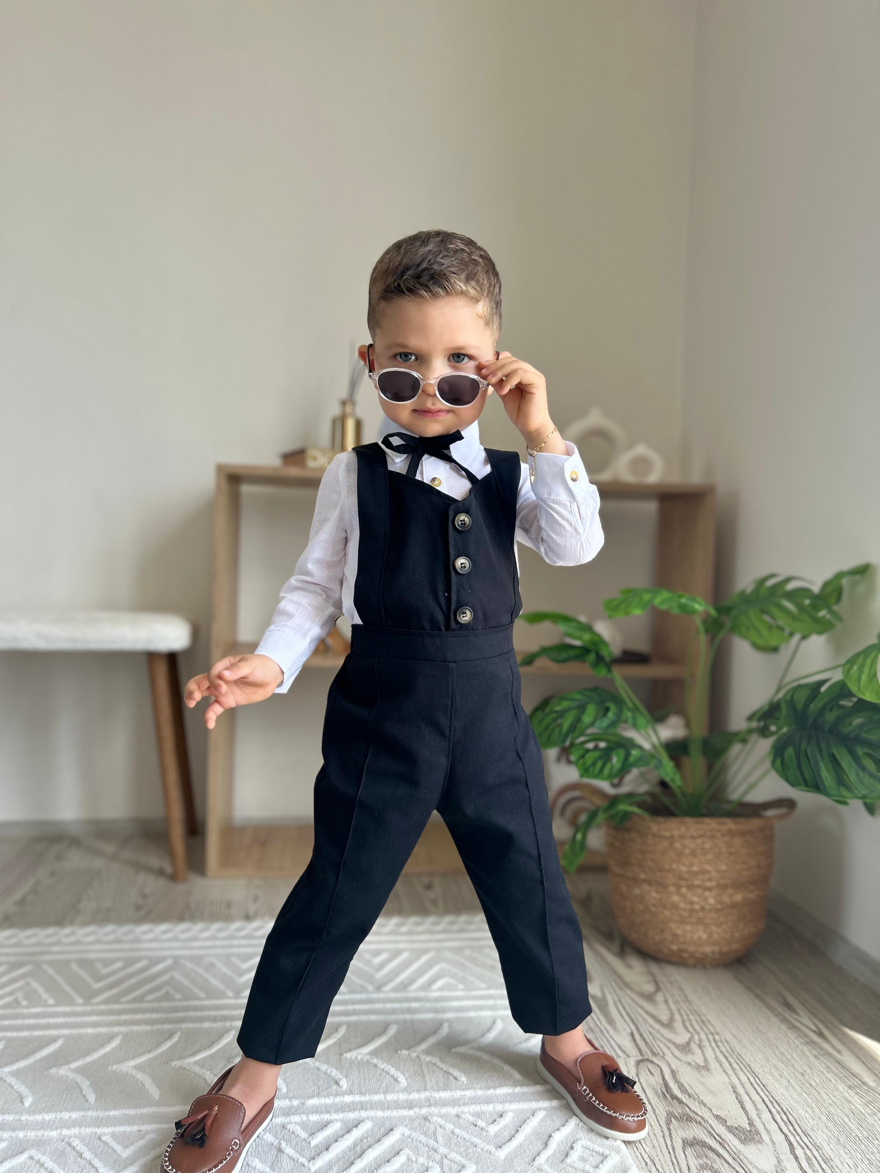 Favorimkids Premium Siyah Takım Gömlek Dahildir ( uzun kol )