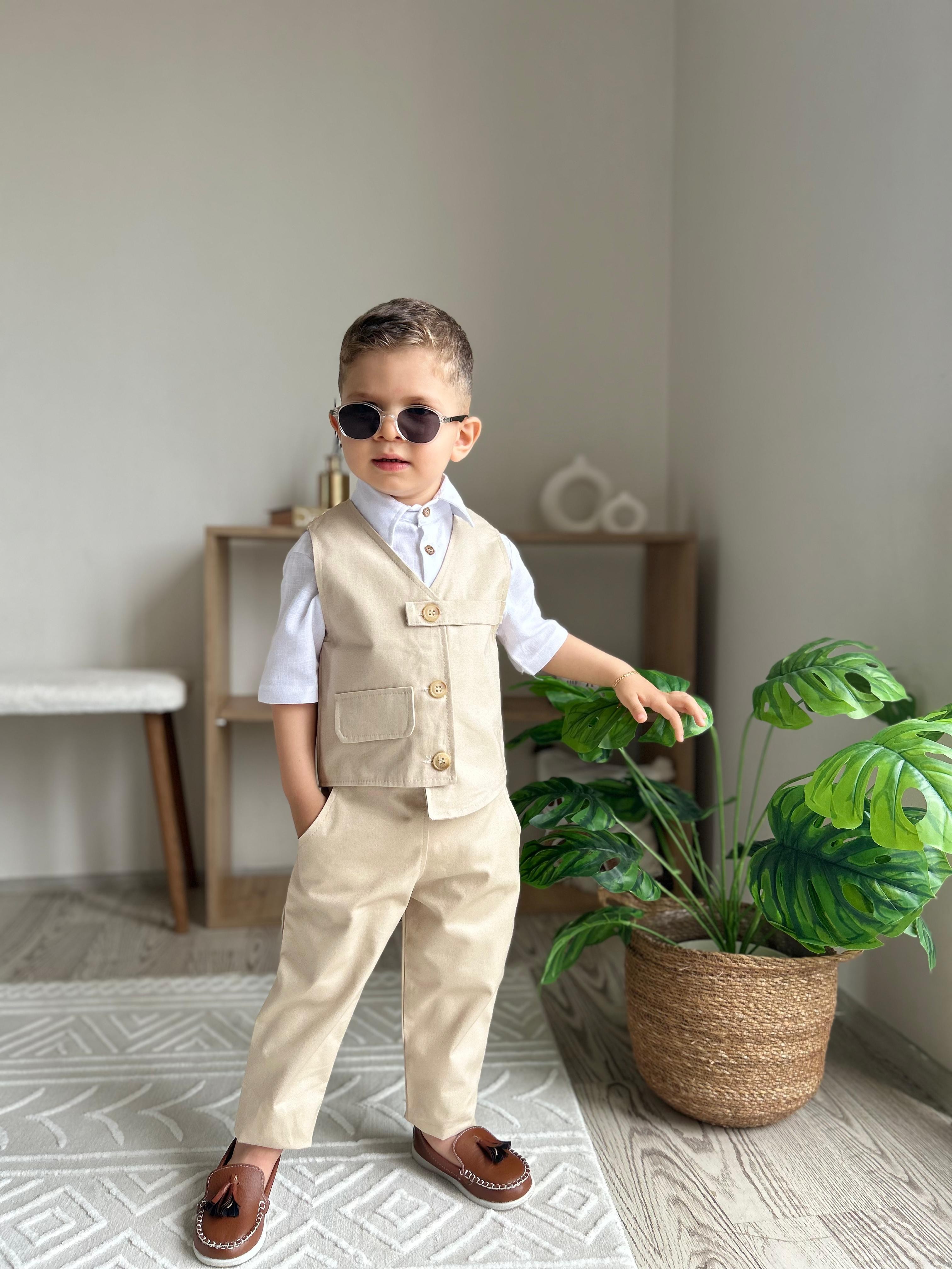 Favorimkids Premium KREM Takım Gömlek Dahildir ( KISA KOL )