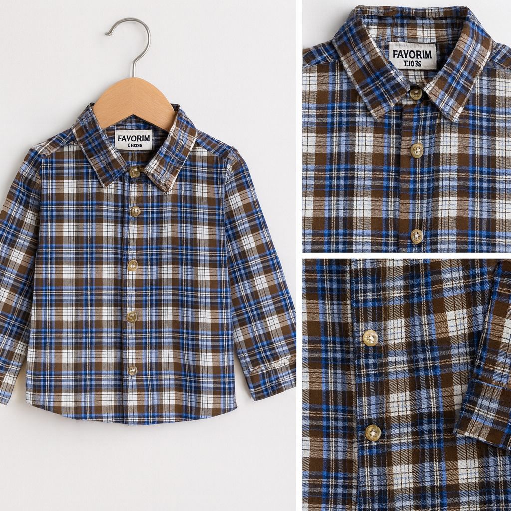 Favorimkids  çizgili Pamuklu Erkek Bebek Gömlek 1-4 Yaş 