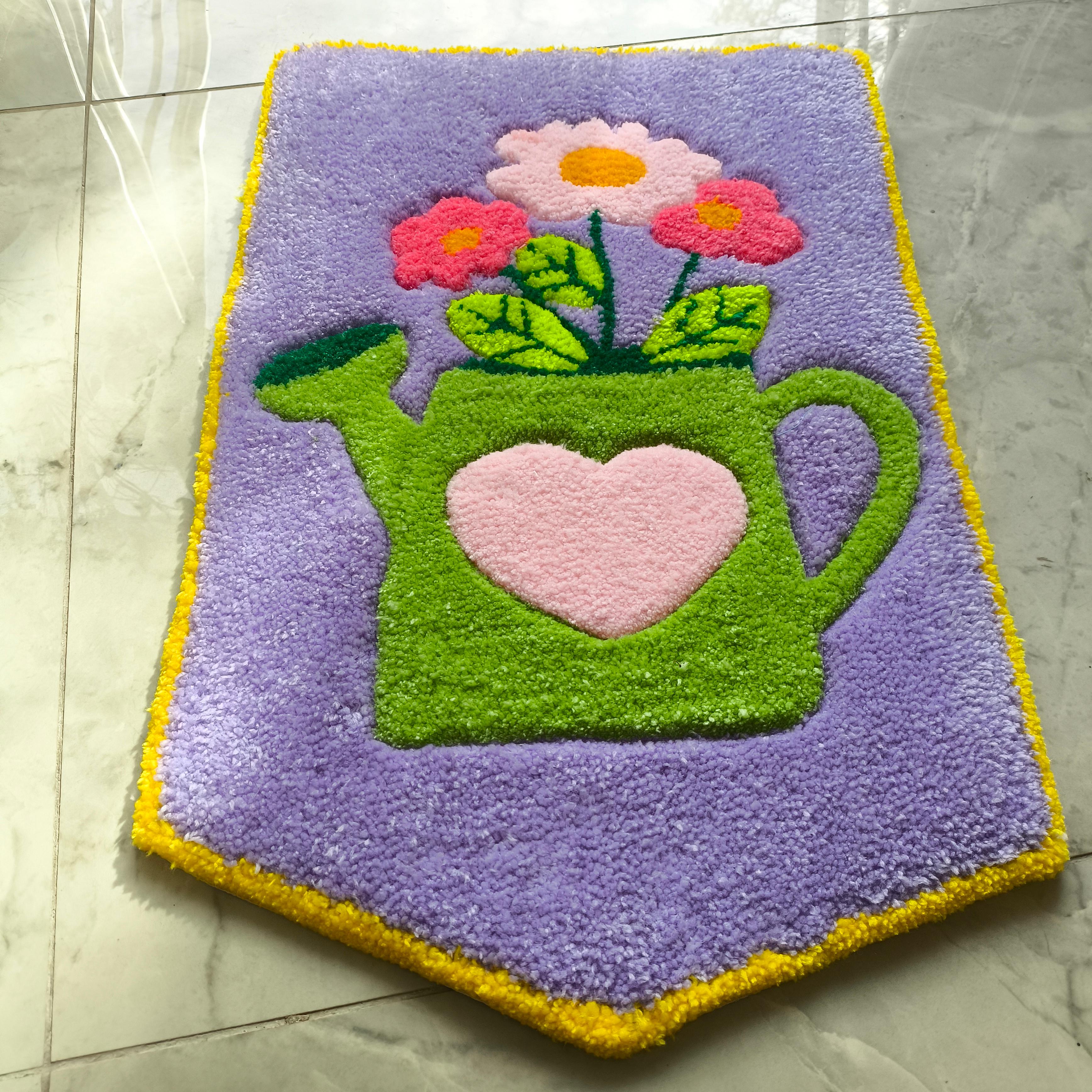 Demlik Çiçekleri Tufting Halı