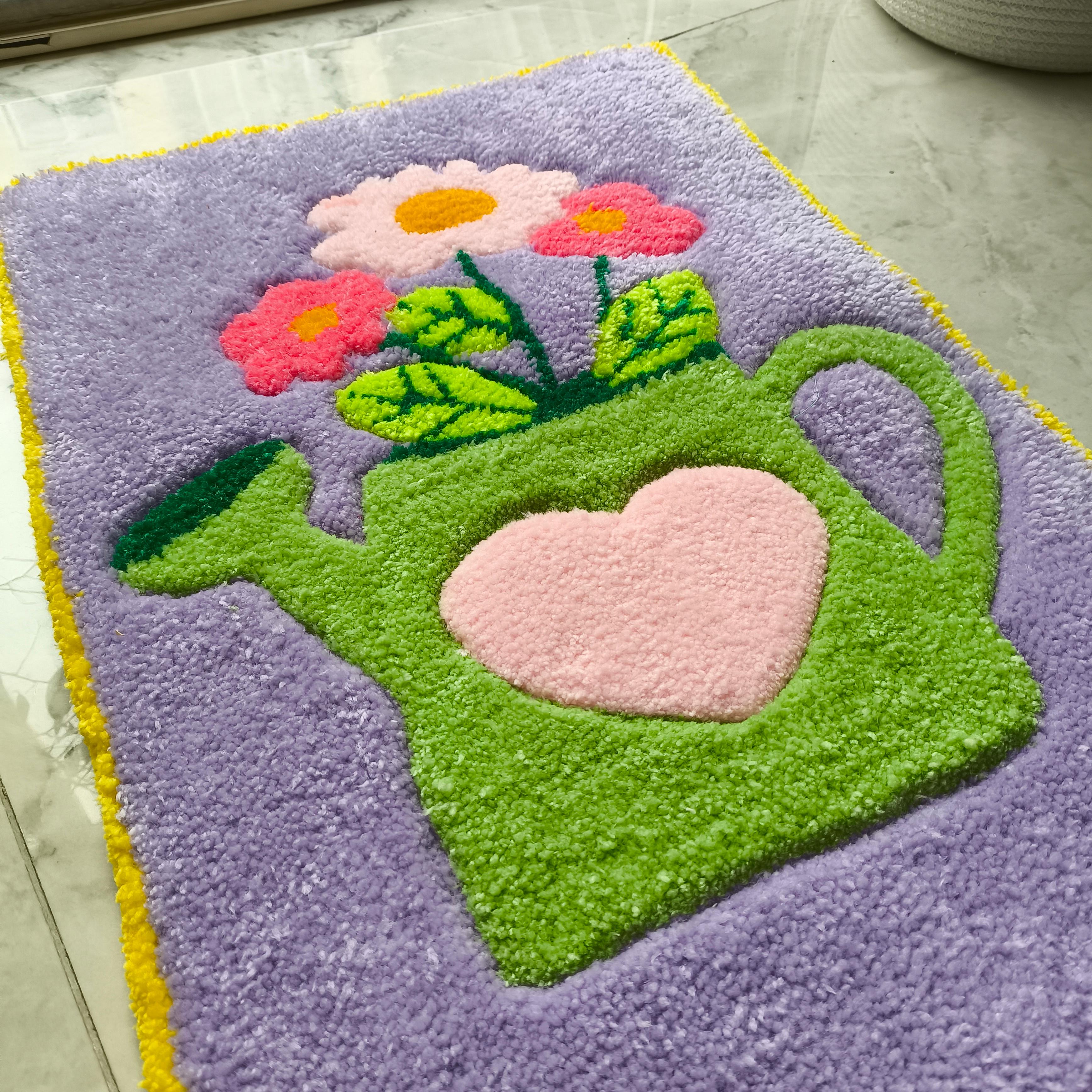 Demlik Çiçekleri Tufting Halı
