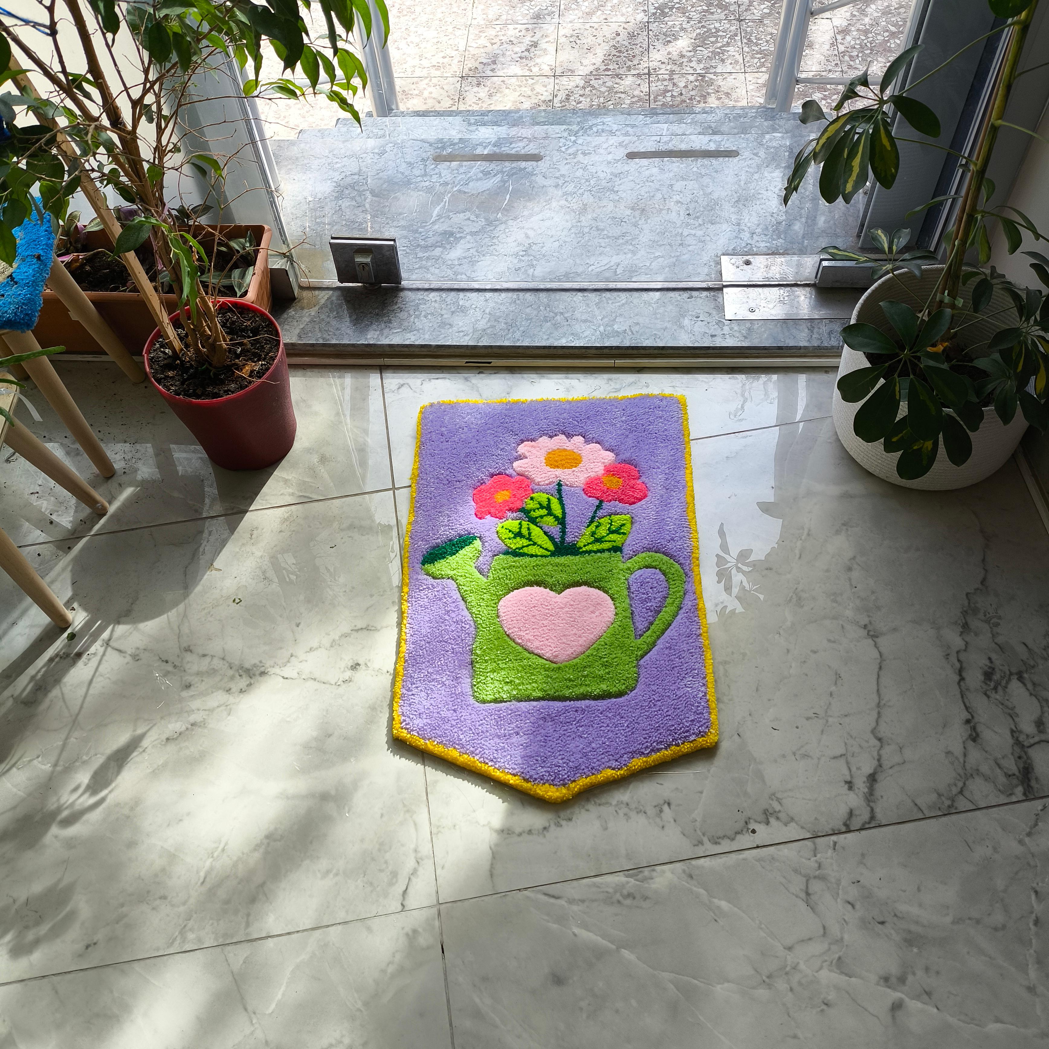 Demlik Çiçekleri Tufting Halı