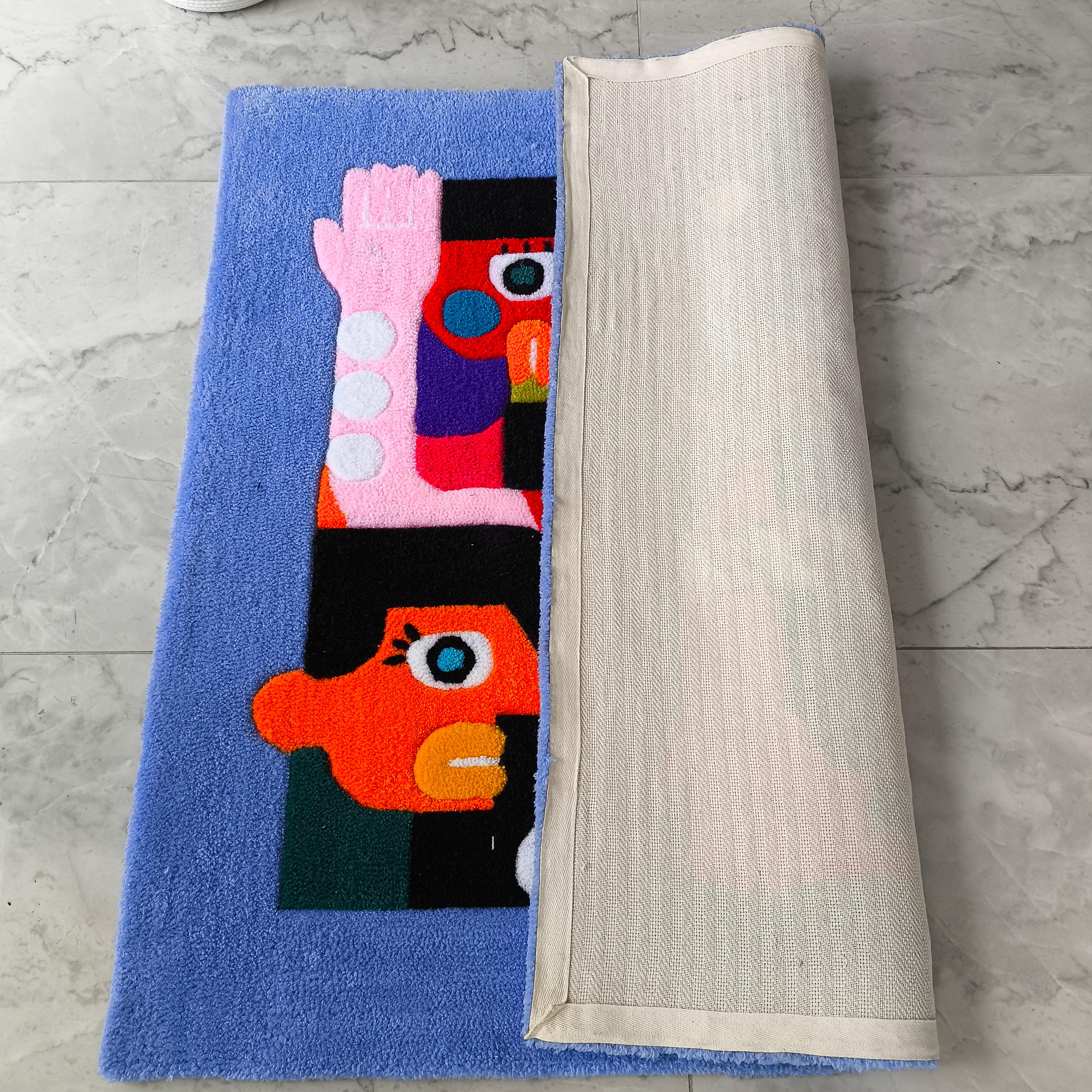 İnsan Yüzleri Tufting Halı