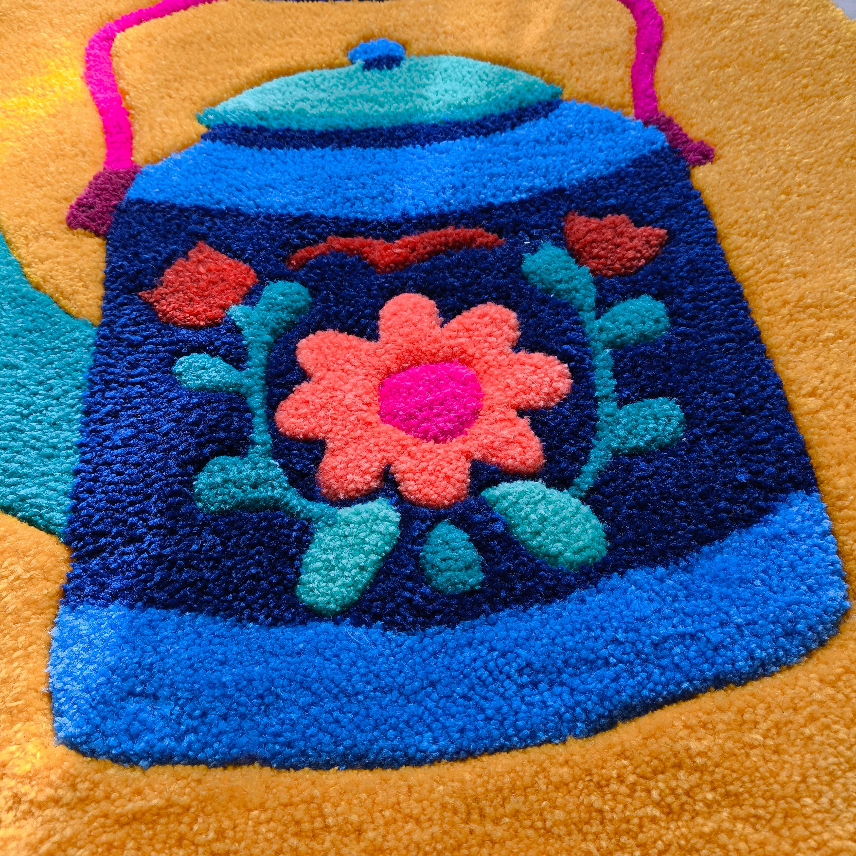 Çiçek Bahçesi Demlik Tufting Halı