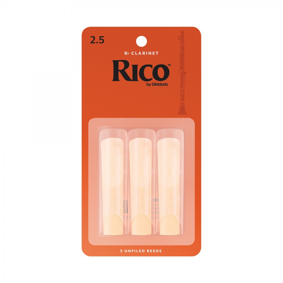 D'Addario Woodwinds Rico RCA0325 Sib Klarnet Kamışı (3 lü) No:2.5