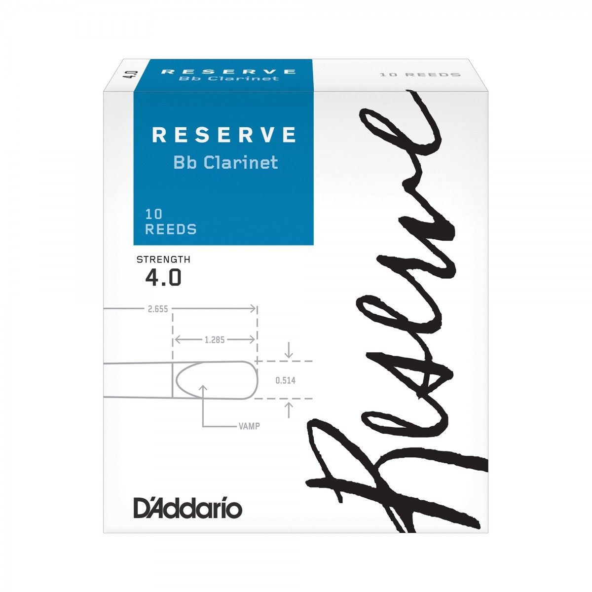 D'Addario Woodwinds Reserve DCR1040 Sib Klarnet Kamışı No:4