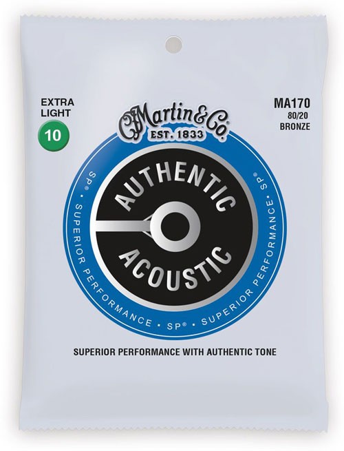 Martin MA170 Authentic 80/20 Extra Light Akustik Gitar Teli (10-47)