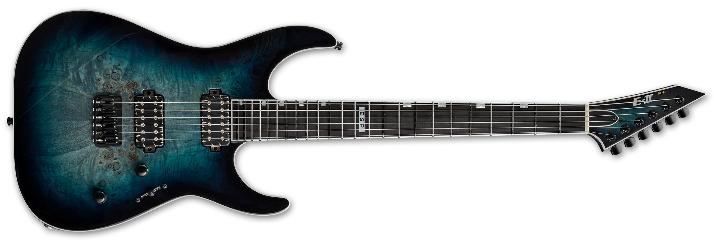 ESP E-II M-II HT Mercury Blue Burst Elektro Gitar