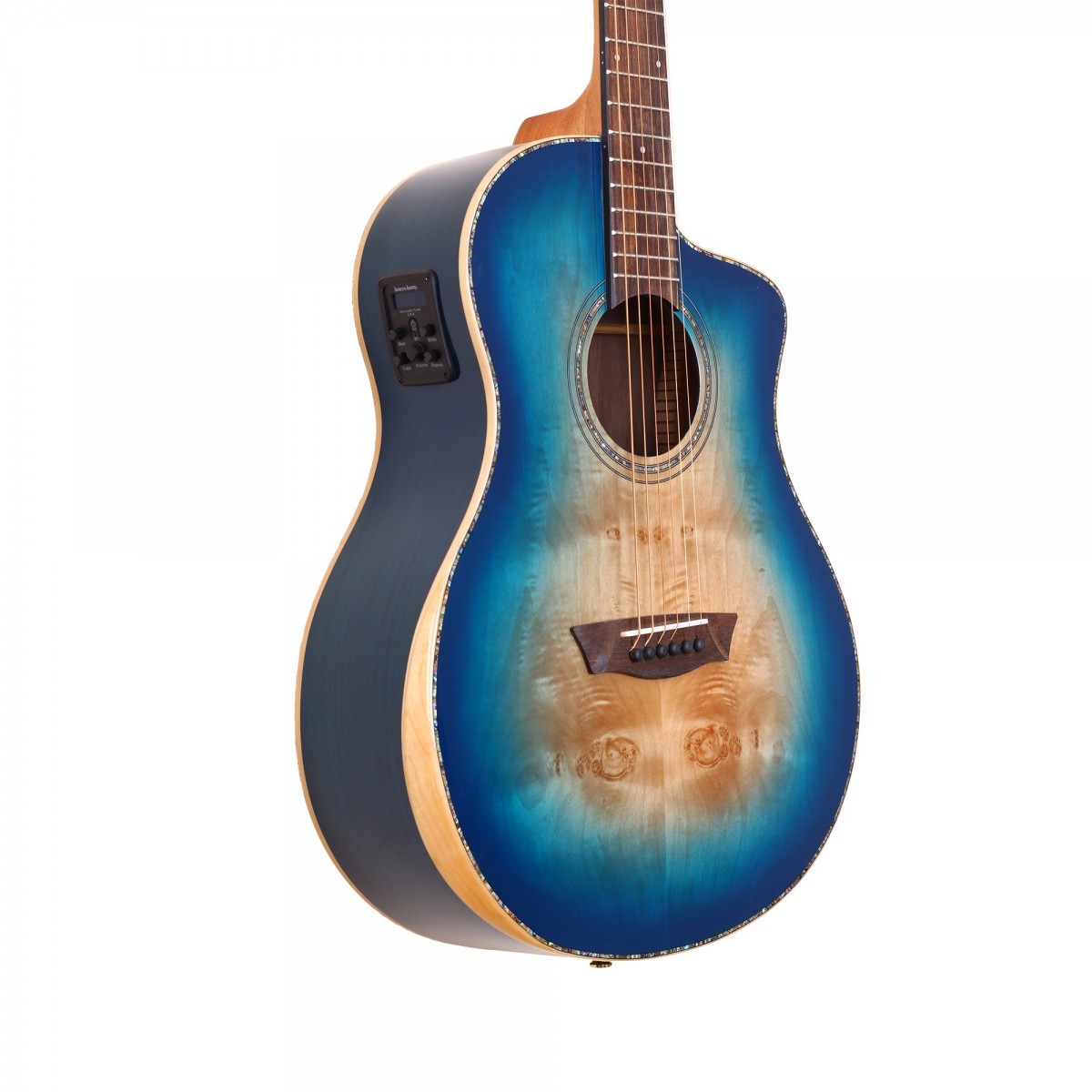 Washburn BTA-BLUBCE Bella Tono Vite Alure Burl Elektro Akustik Gitar