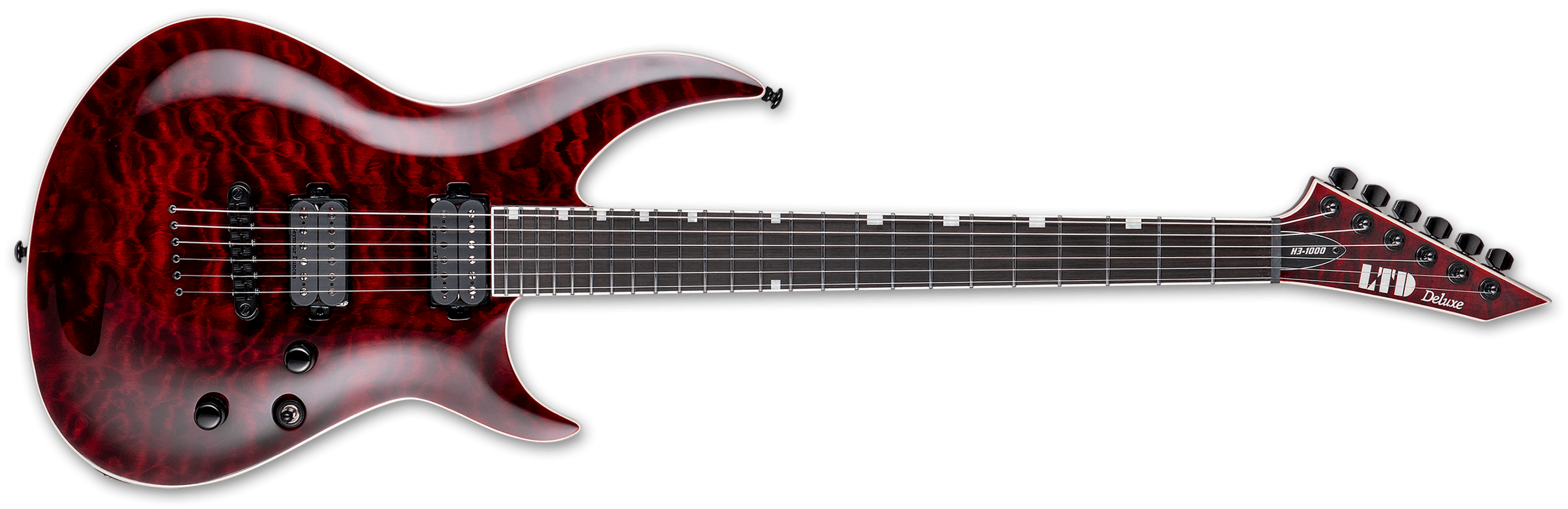 ESP LTD H-3 1000 QM See Thru Black Cherry Elektro Gitar