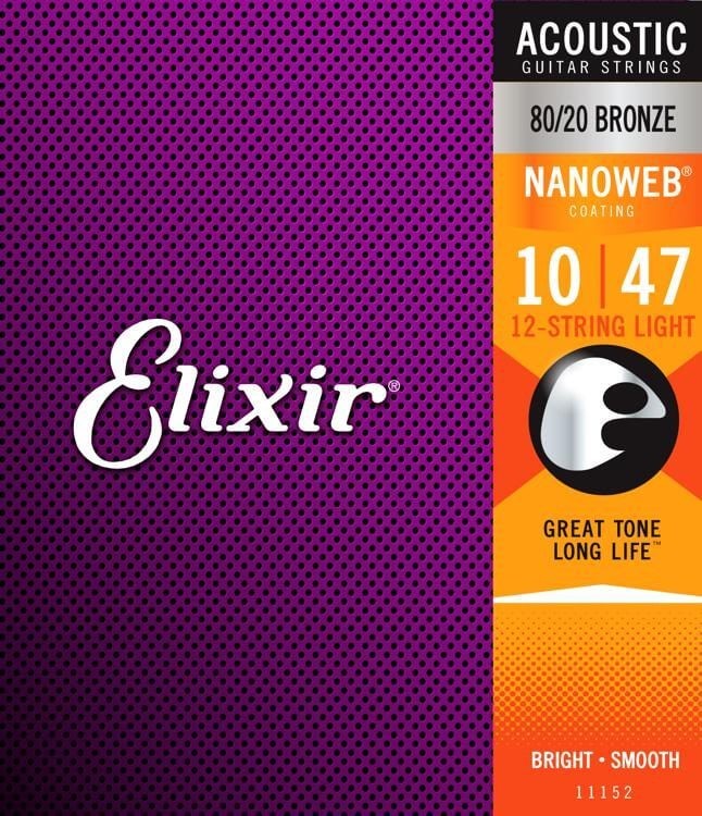 Elixir 11152 Akustik Gitar Teli 12 Telli 0,10-0,47