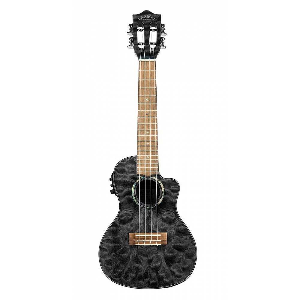 Lanikai QM-BKCEC Quilted Maple Concert Elektro Ukulele