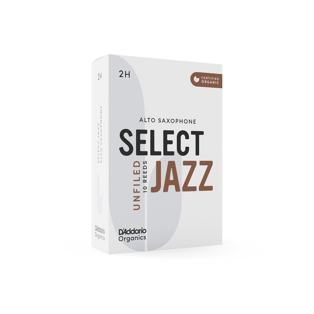 D'Addario Woodwinds Organic Select Jazz Unfiled Alto Saksafon Kamışı No:2 Hard