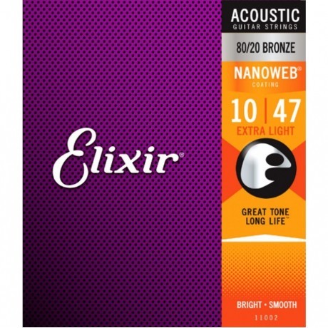 Elixir 11002 Anoweb 80/20 Bronze Akustik Gitar Teli (10-47)