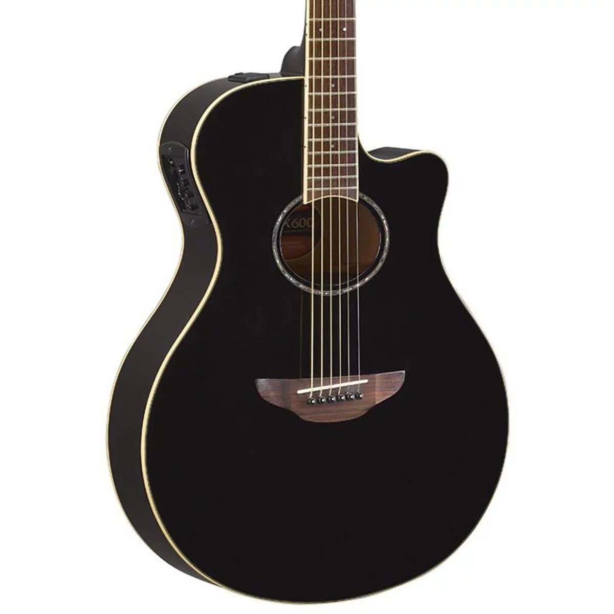 Yamaha APX600BL Thin-Line Cutaway Siyah Elektro Akustik Gitar