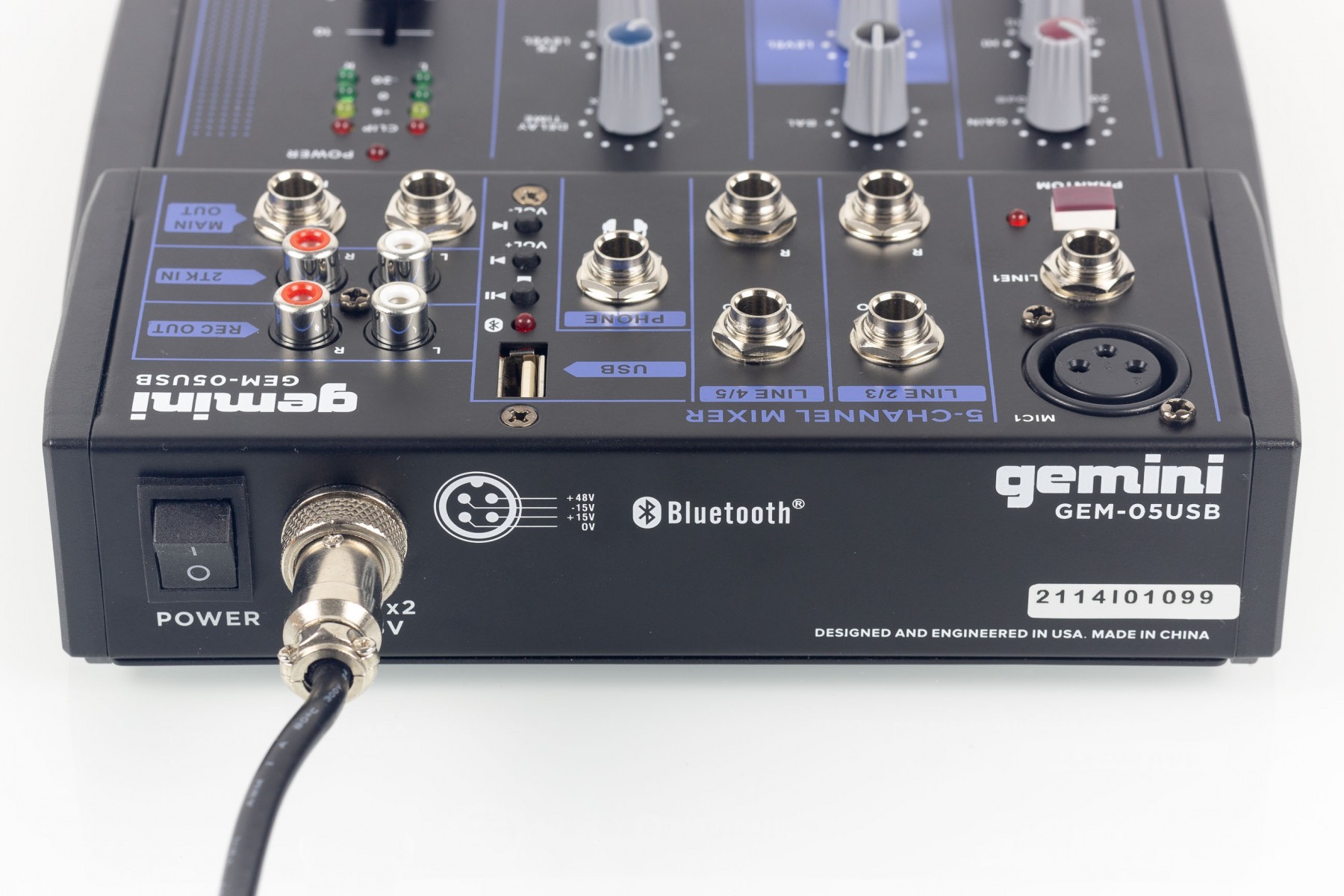 Gemini GEM-05USB 5 Kanal Mikser