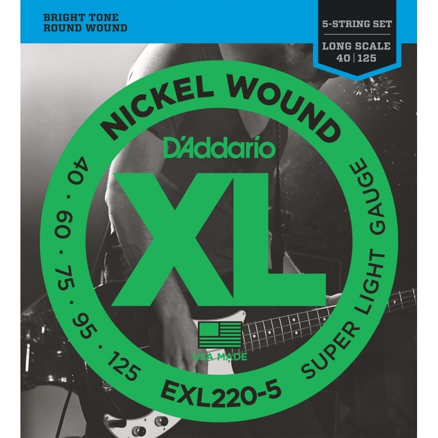 Daddario EXL220-5 5 Telli Bas Gitar Teli (40-125)