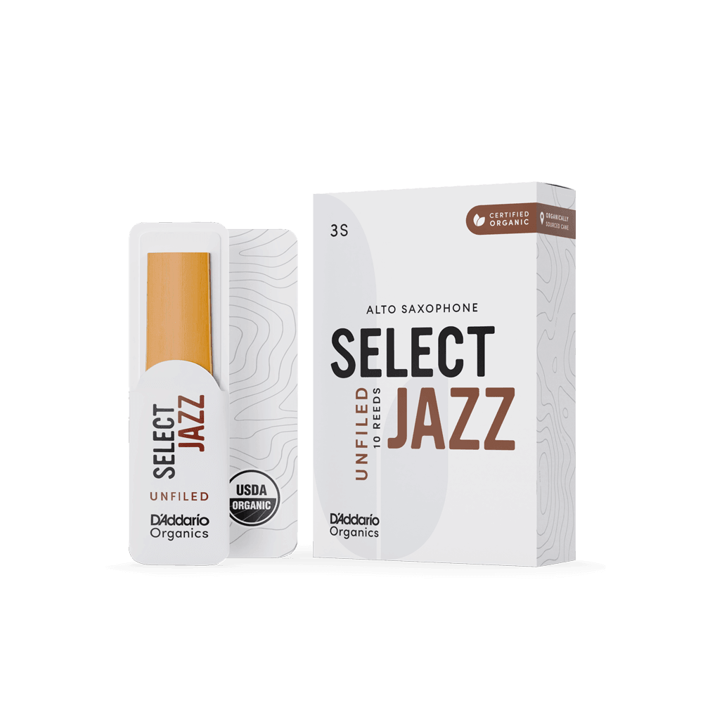 D'Addario Woodwinds Organic Select Jazz Unfiled Alto Saksafon Kamışı No:3 Soft