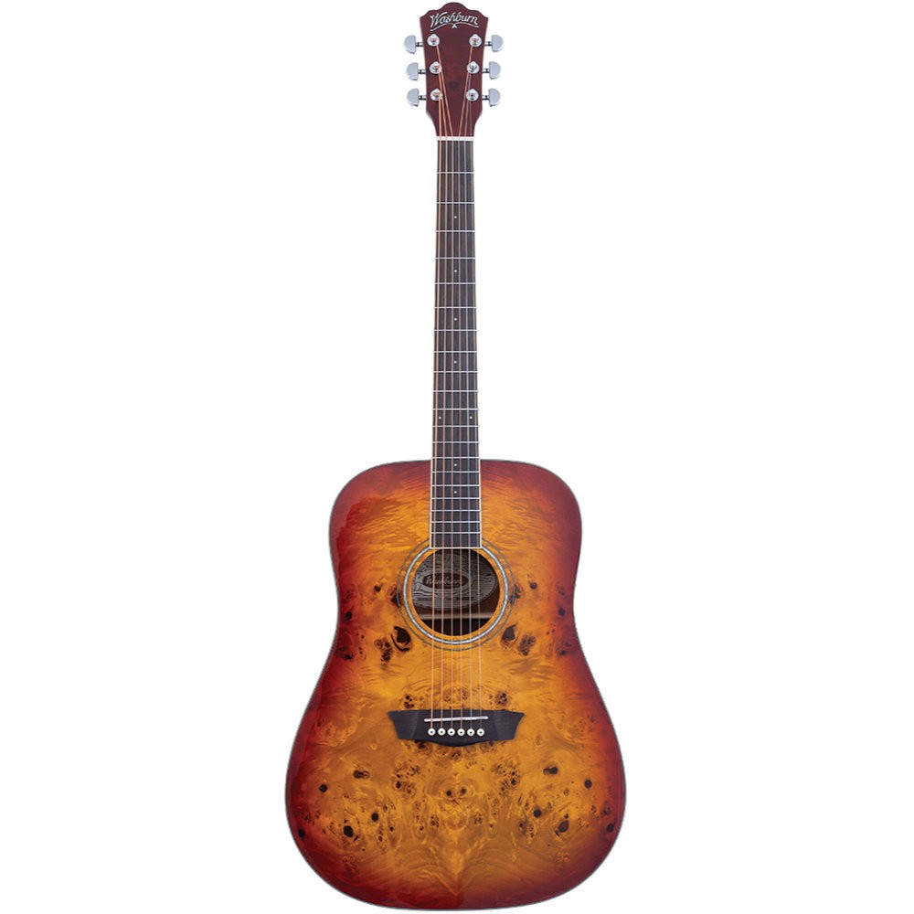 Washburn Deep Forest Burl Amber Fade Akustik Gitar