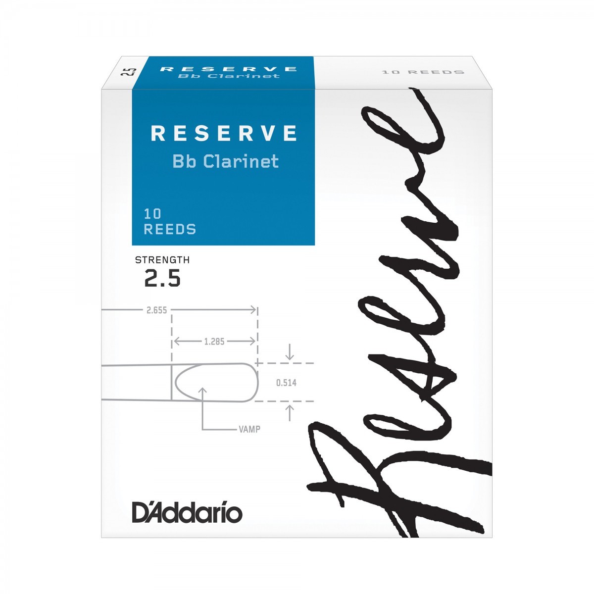 D'Addario Woodwinds Reserve DCR1025 Sib Klarnet Kamışı No:2.5