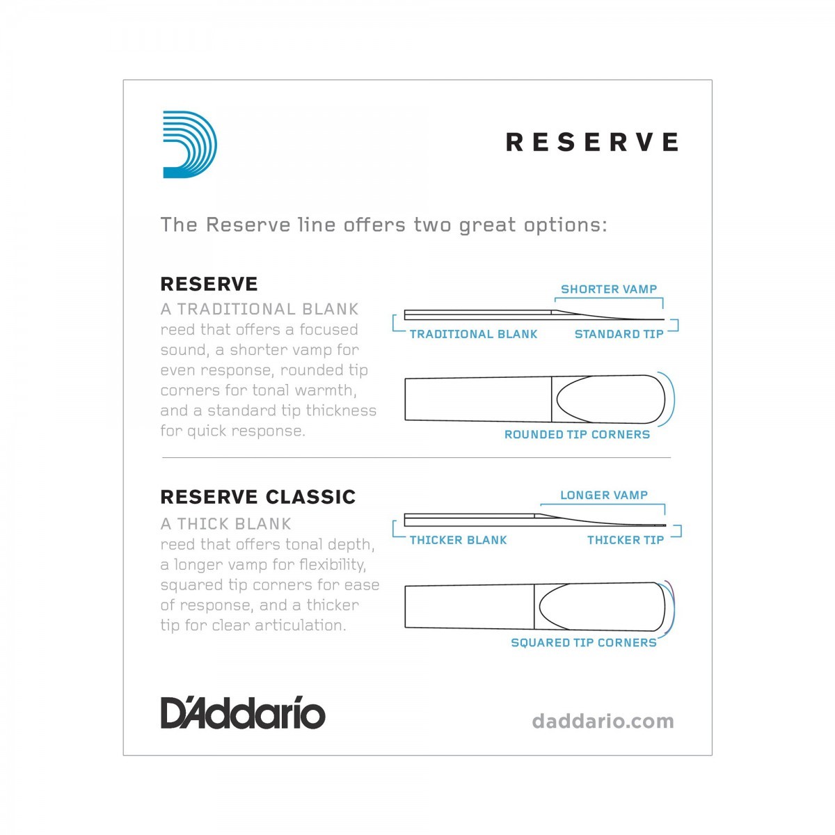 D'Addario Woodwinds Reserve DCR1025 Sib Klarnet Kamışı No:2.5