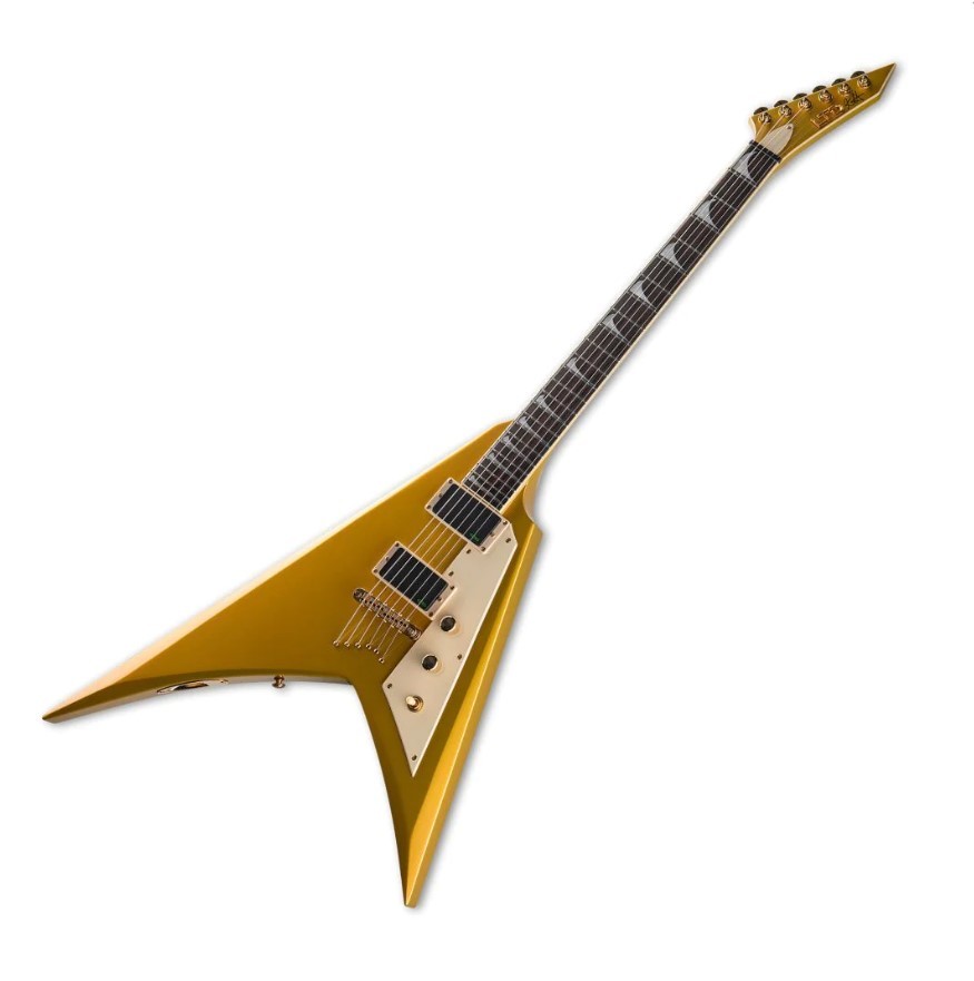 Esp Ltd Kirk Hammett Signature KH-V Metalik Gold Elektro Gitar