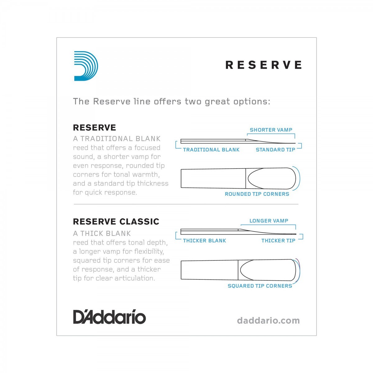 D'Addario Woodwinds Reserve DCR1030 Sib Klarnet Kamışı No:3