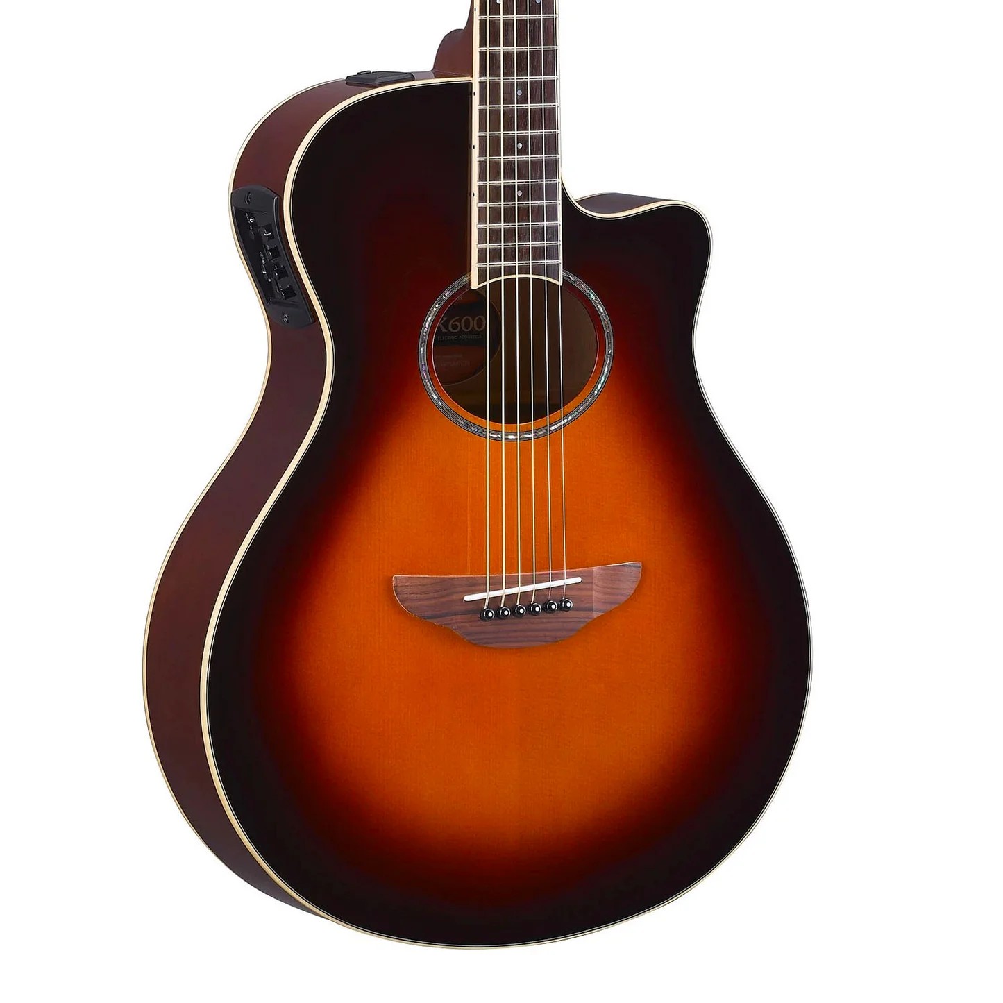 Yamaha APX600 Thin-Line Cutaway Elektro Akustik Gitar (Old Violin Sunburst)