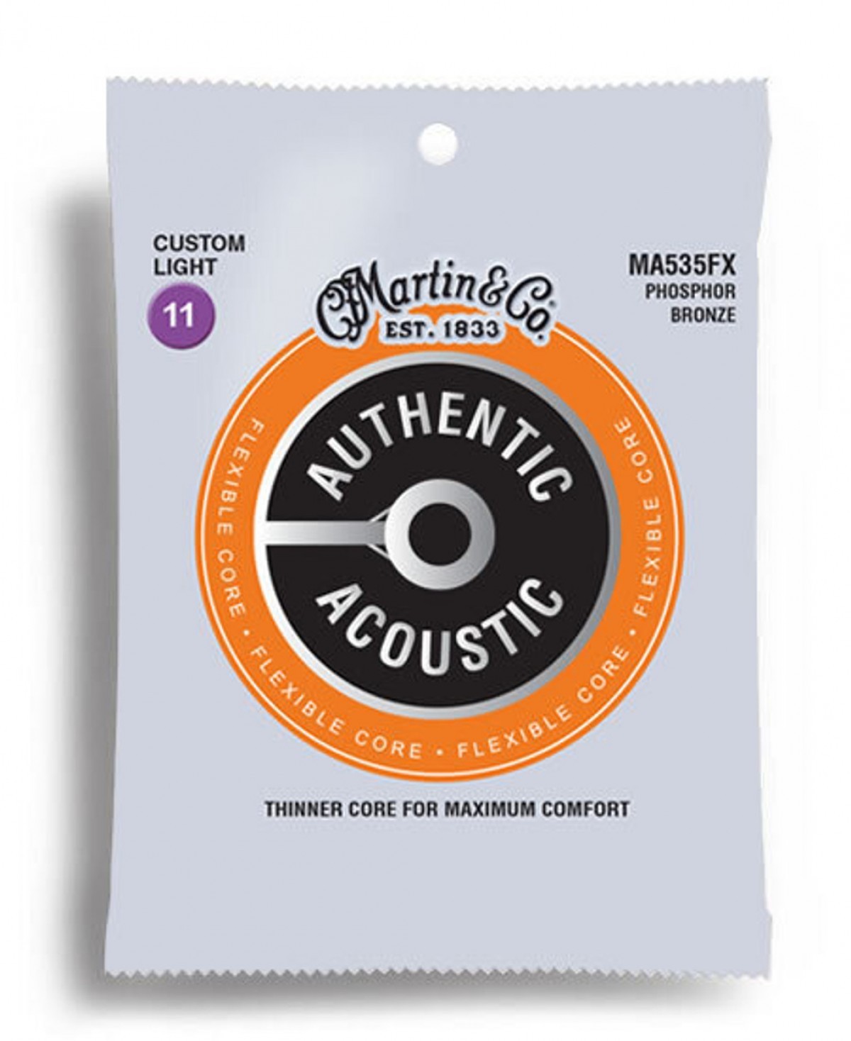 Martin MA535FX Authentic Flexible Core CustomLight 11-52 Akustik Gitar Teli