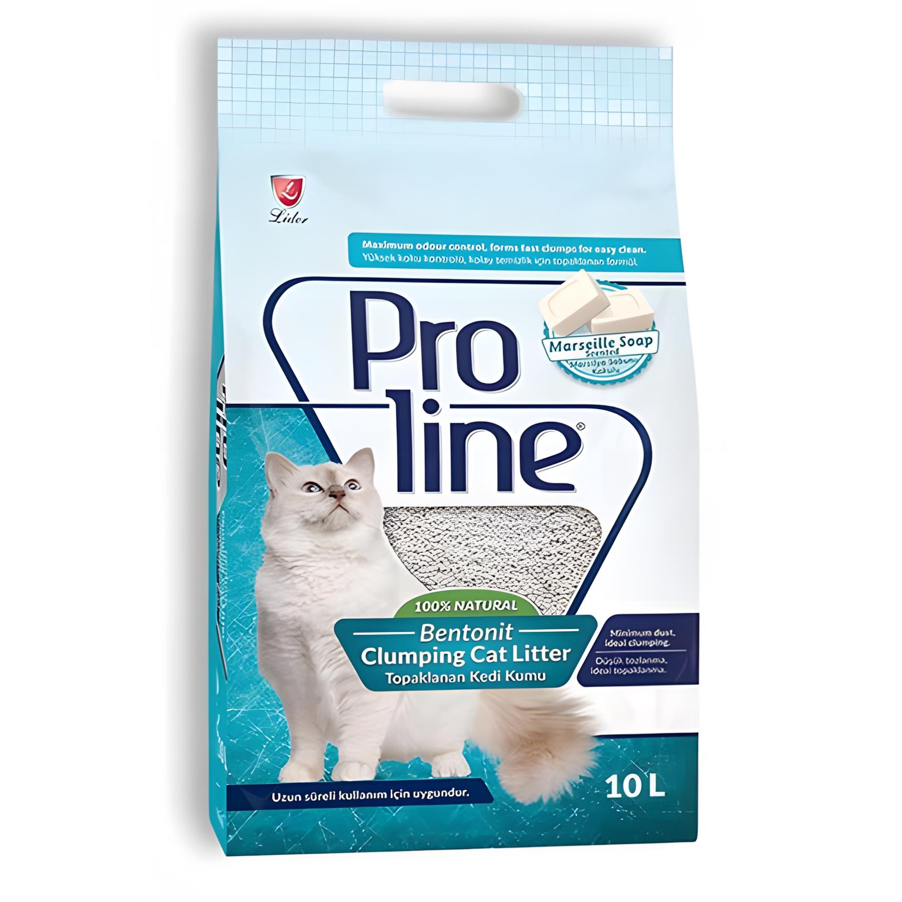 Proline Bentonit Marsilya Sabunlu İnce Taneli Topaklanan Kedi Kumu 10 Lt