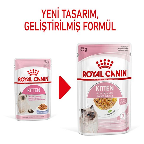 Royal Canin Jelly Kitten Instinctive Yavru Yaş Kedi Maması 85gr 12 Adet