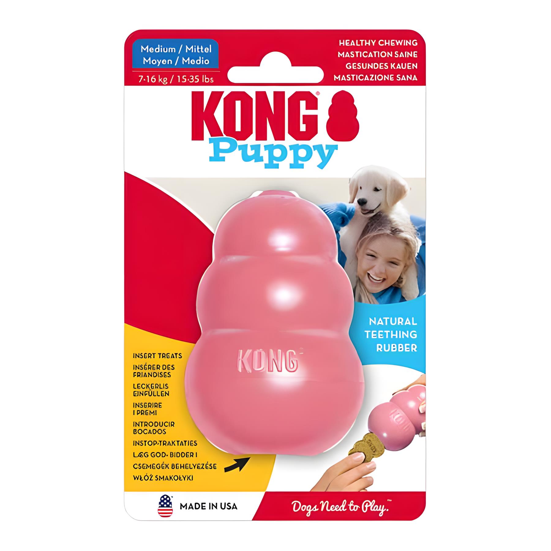 Kong Puppy Yavru Köpekler İçin Çok Amaçlı Isırma Oyuncağı M