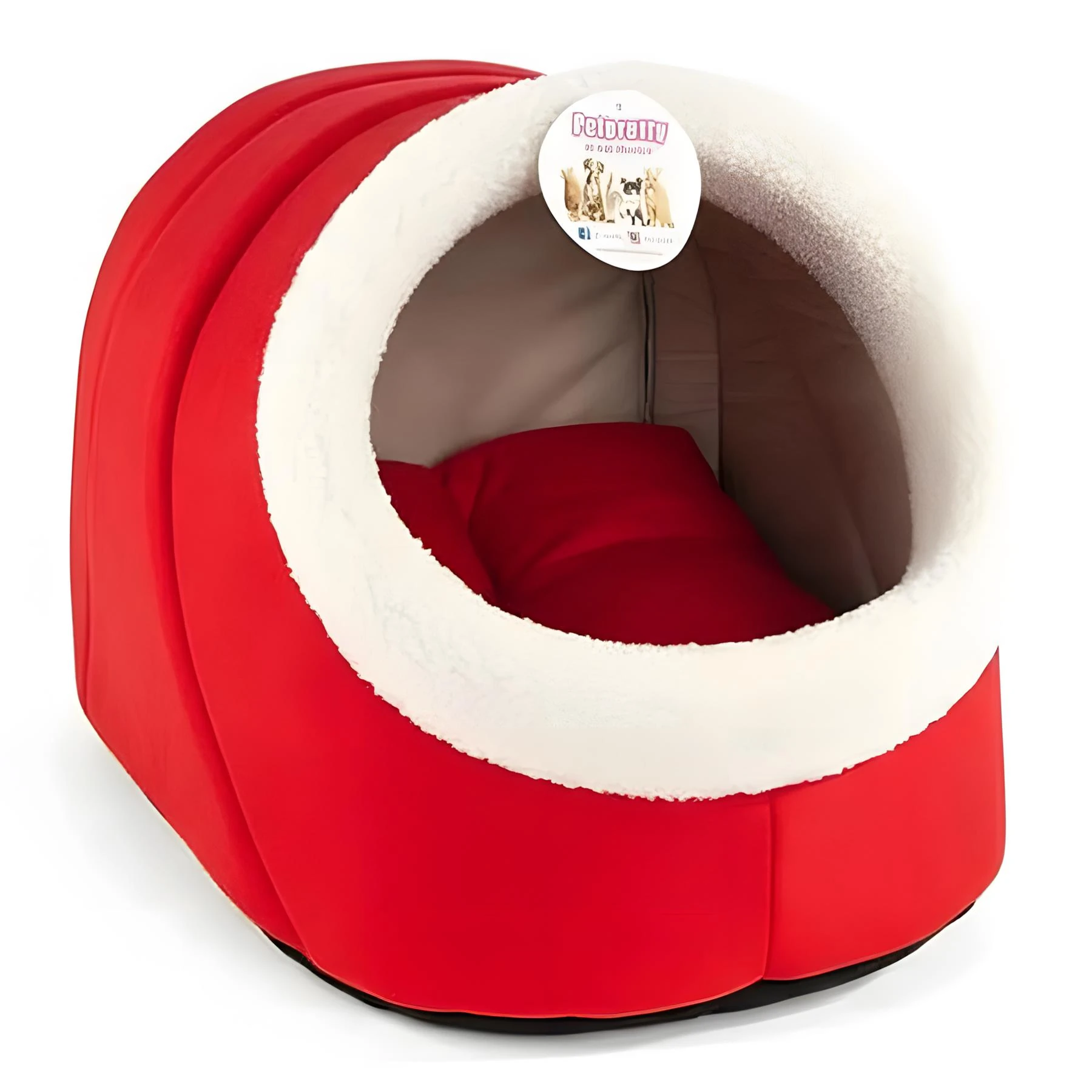 Bedspet Alaska Kedi Yatağı Kırmızı 47x40x38Cm